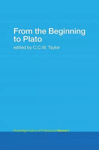 From the Beginning to Plato cover