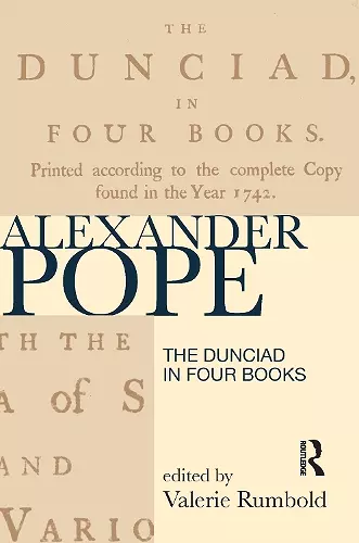 The Dunciad in Four Books cover