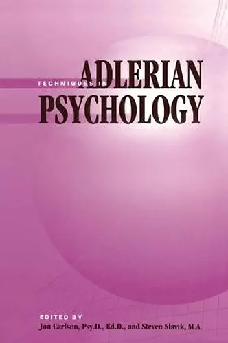 Techniques In Adlerian Psychology cover