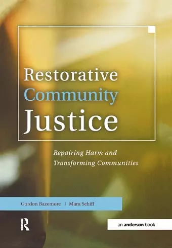 Restorative Community Justice cover