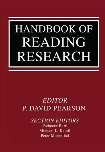 Handbook of Reading Research cover