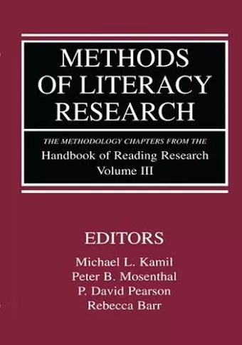 Methods of Literacy Research cover