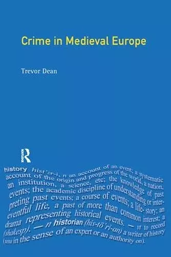 Crime in Medieval Europe cover