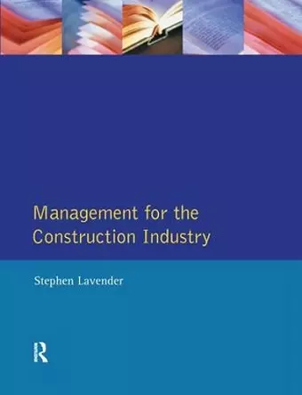 Management for the Construction Industry cover