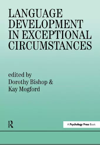 Language Development In Exceptional Circumstances cover