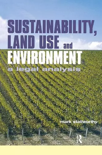 Sustainability Land Use and the Environment cover