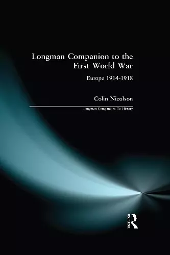 Longman Companion to the First World War cover