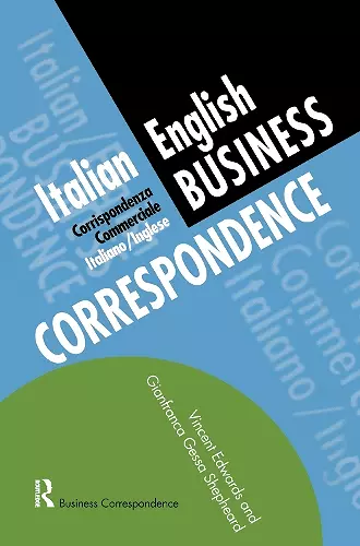 Italian/English Business Correspondence cover