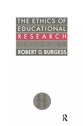 The Ethics Of Educational Research cover