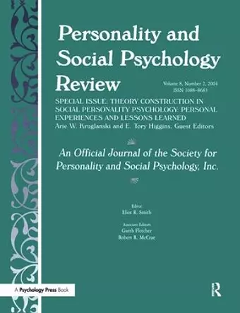 Theory Construction in Social Personality Psychology cover