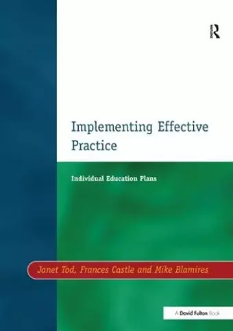 Individual Education Plans Implementing Effective Practice cover