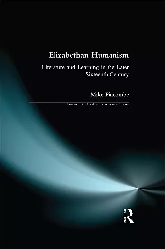 Elizabethan Humanism cover