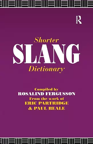 Shorter Slang Dictionary cover