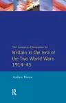 Longman Companion to Britain in the Era of the Two World Wars 1914-45, The cover