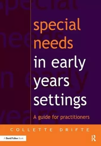 Special Needs in Early Years Settings cover