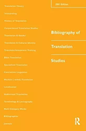 Bibliography of Translation Studies: 2001 cover