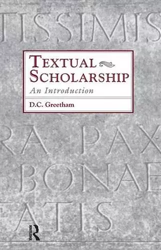 Textual Scholarship cover