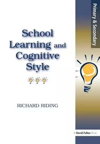 School Learning and Cognitive Styles cover