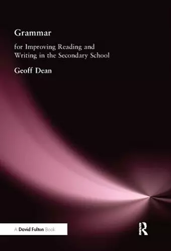 Grammar for Improving Writing and Reading in Secondary School cover