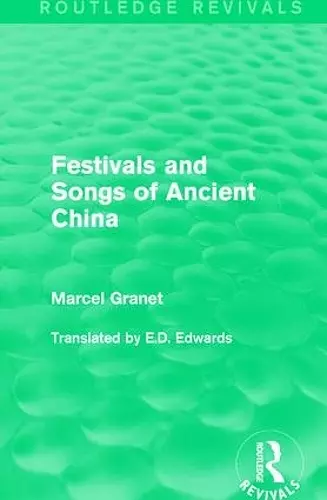 Festivals and Songs of Ancient China cover