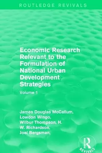 Economic Research Relevant to the Formulation of National Urban Development Strategies cover