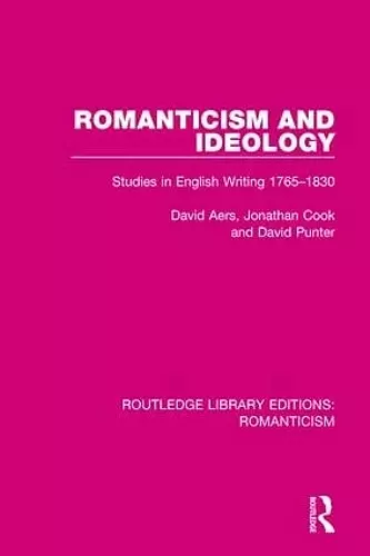 Romanticism and Ideology cover