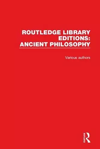 Routledge Library Editions: Ancient Philosophy cover