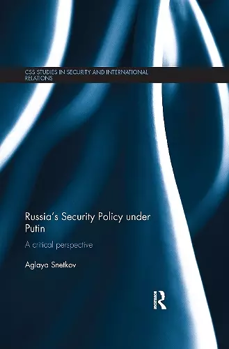 Russia's Security Policy under Putin cover