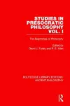 Studies in Presocratic Philosophy Volume 1 cover