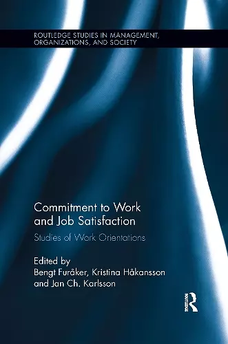Commitment to Work and Job Satisfaction cover