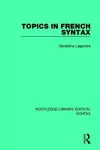 Topics in French Syntax cover