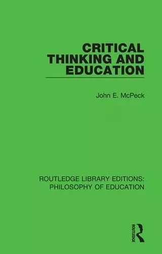 Critical Thinking and Education cover