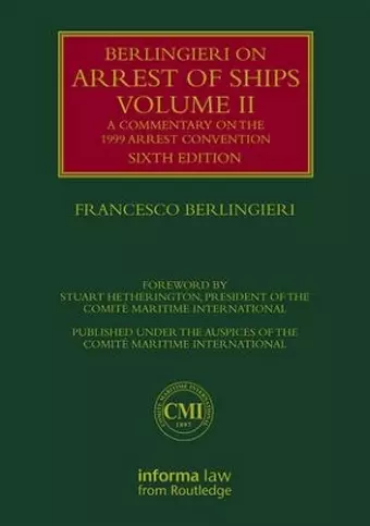 Berlingieri on Arrest of Ships Volume II cover