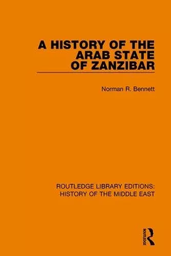 A History of the Arab State of Zanzibar cover