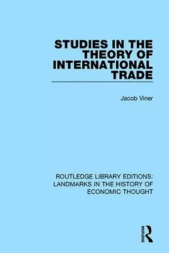 Studies in the Theory of International Trade cover