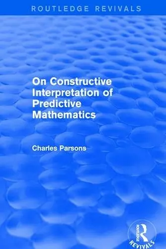 On Constructive Interpretation of Predictive Mathematics (1990) cover