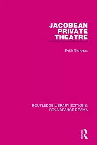 Jacobean Private Theatre cover