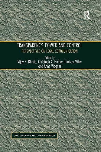 Transparency, Power, and Control cover