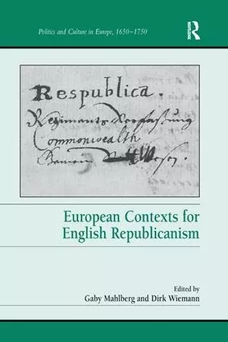 European Contexts for English Republicanism cover