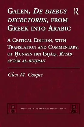 Galen, De diebus decretoriis, from Greek into Arabic cover