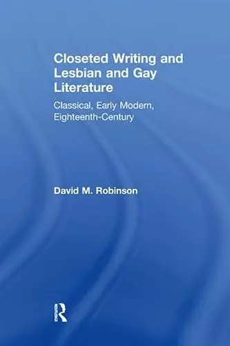 Closeted Writing and Lesbian and Gay Literature cover