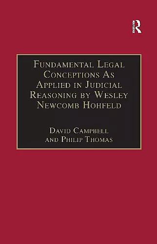 Fundamental Legal Conceptions As Applied in Judicial Reasoning by Wesley Newcomb Hohfeld cover