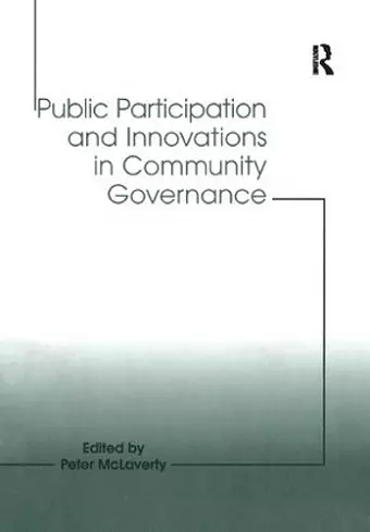 Public Participation and Innovations in Community Governance cover