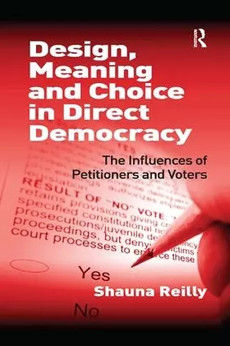 Design, Meaning and Choice in Direct Democracy cover