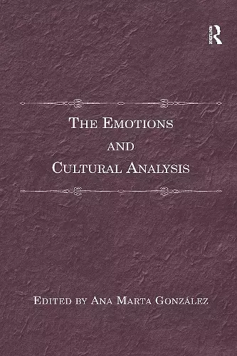 The Emotions and Cultural Analysis cover