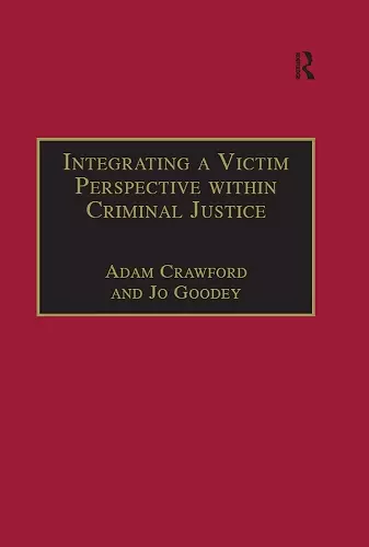 Integrating a Victim Perspective within Criminal Justice cover