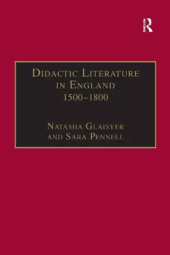 Didactic Literature in England 1500–1800 cover