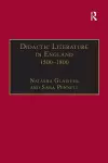 Didactic Literature in England 1500–1800 cover