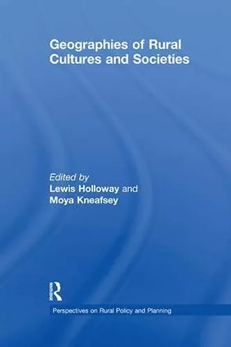 Geographies of Rural Cultures and Societies cover