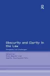 Obscurity and Clarity in the Law cover